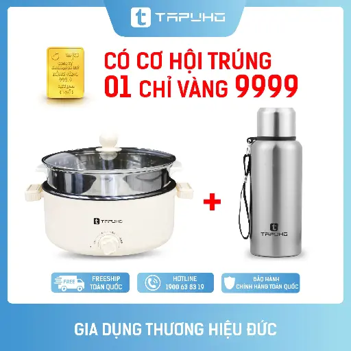 [E0000062] Combo 20: 01 Nồi lẩu hấp nướng đa năng TAPUHO TMP28 + 01 Bình giữ nhiệt TVF95 (E0000062)